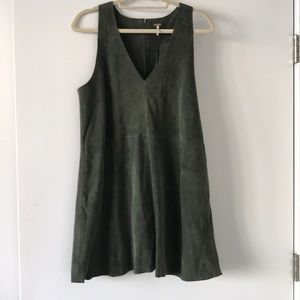 Free people dark green suede dress